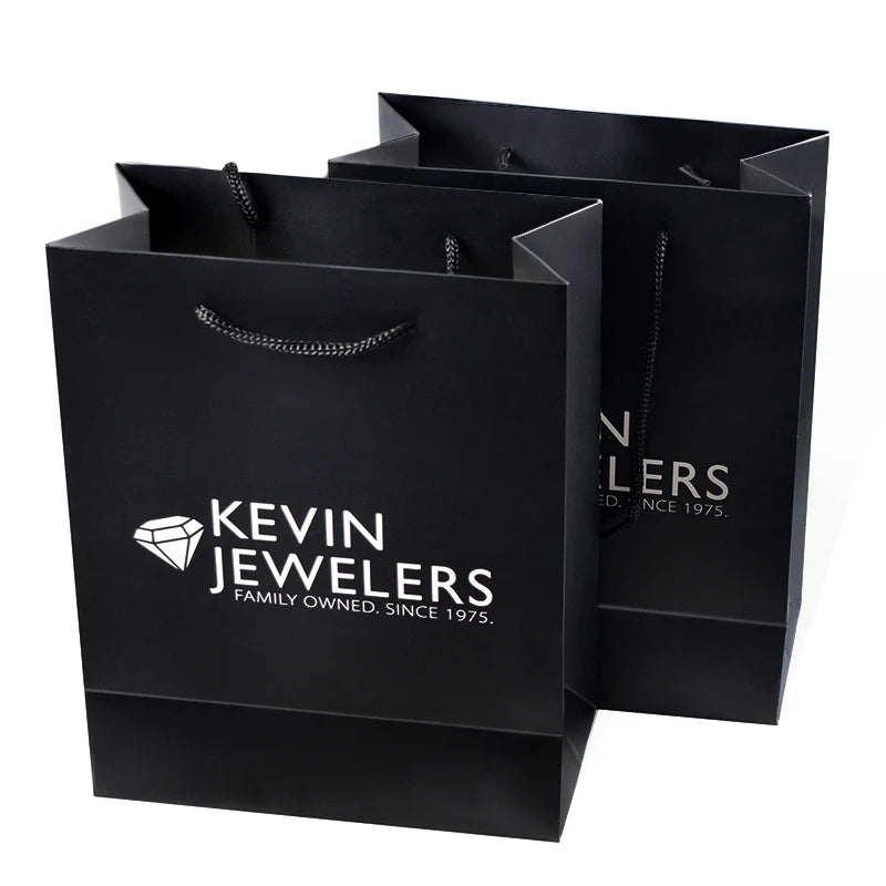 Custom Logo Luxury Black Glossy Art Bags Recycled Materials Drawstring Handles for Clothing Jewelry Cosmetic Packaging-Wholes