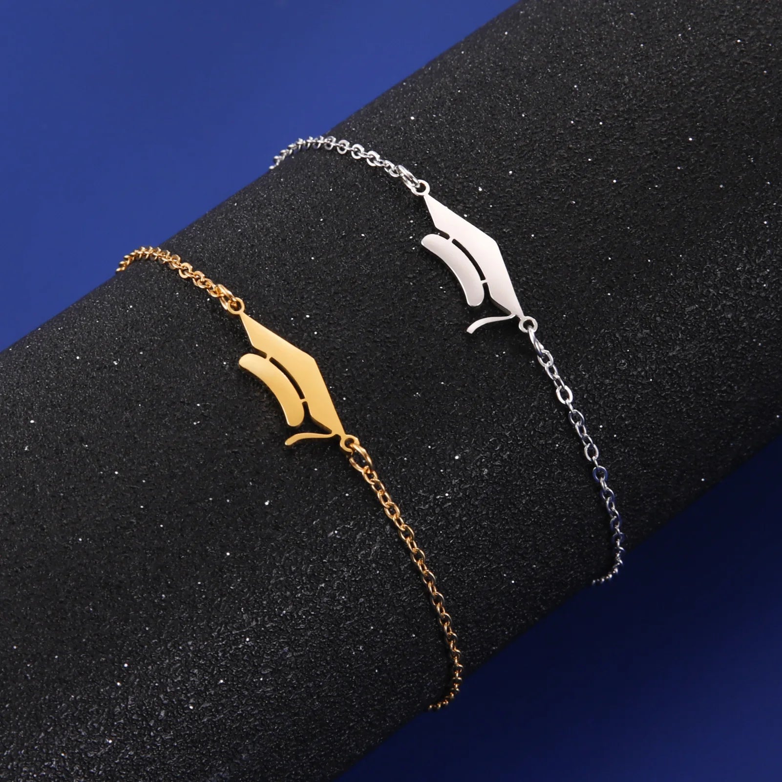 Women's Stainless Steel Pendant Bracelet Creative Beaded Graduation Gift Jewelry Doctoral Hat Style for Wedding Party Wholesa