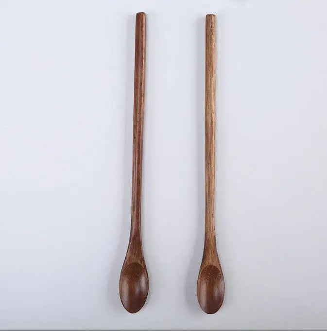 Guansen Eco Natural Wooden Spoon Set 5g Demitasse Tea Dessert Honey Spoon for Party for Eating Mixing Stirring Cooking Coffee