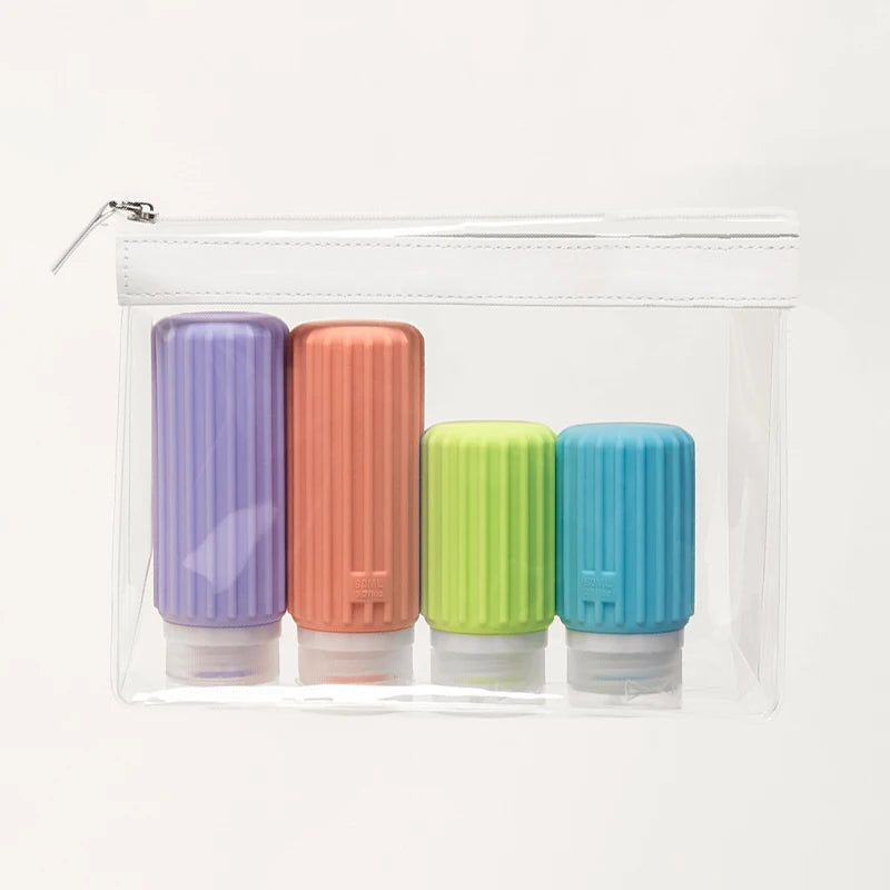 3 oz Silicone Travel Bottles for Toiletries Leak Proof Refillable Liquid Shampoo with Customizable Color & Logo