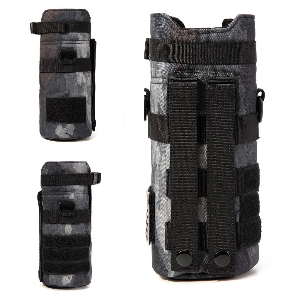 Tactical Bottle Pouch with U-Shape Opening Travel Mug with Handle Water Bottle Hydration Carrier for Traveling Hiking Camping