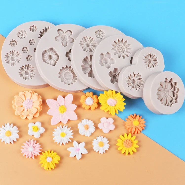 Rose Flower Silicone Fondant Molds for Baking Candy Polymer Clay Chocolate Fondant Cake Decorating Tools