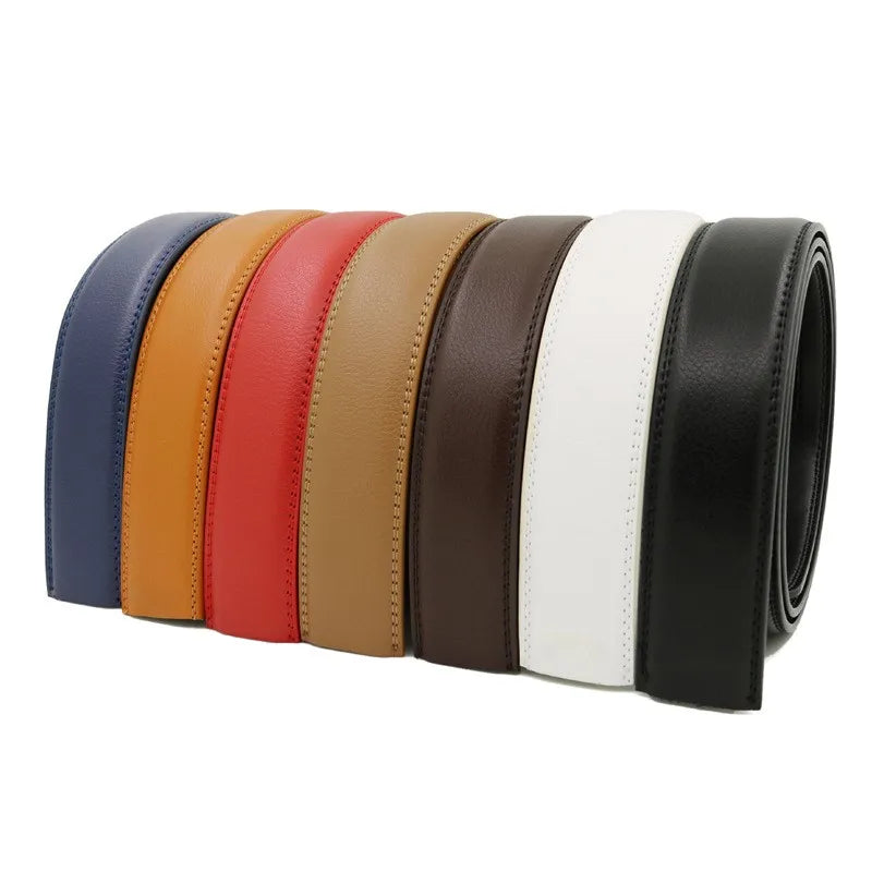 LQbelt Factory Leather Automatic Buckle Belt Strap Wholesale Belts for Men Stock No Buckle Custom LOGO