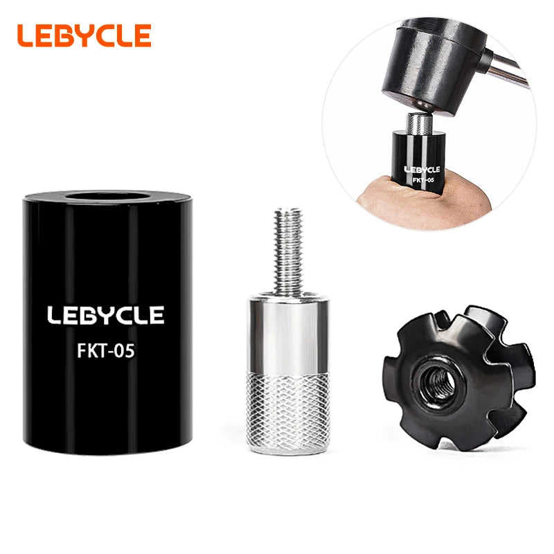 LEBYCLE Custom Bike Front Fork Star Nut Installer Bicycle Fork Steer Tube Headset Star Nut Setting Tool