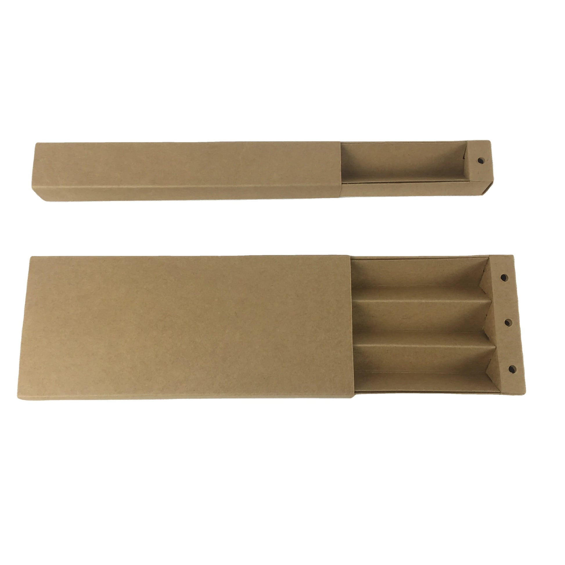 Custom Foldable 3 Pens Packaging Box Double Gift Package Box Drawer Kraft Cardboard Pen Box