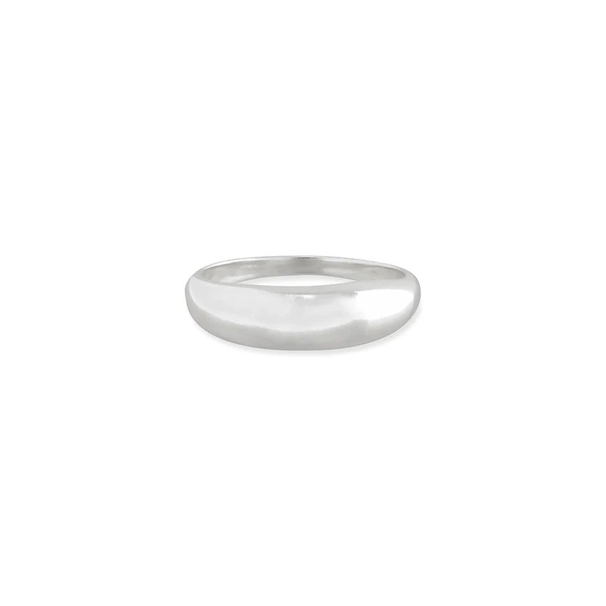 Wholesale Fine Jewelry 925 Sterling Silver New Style Simple Dome Ring Custom Ring for Women for Men