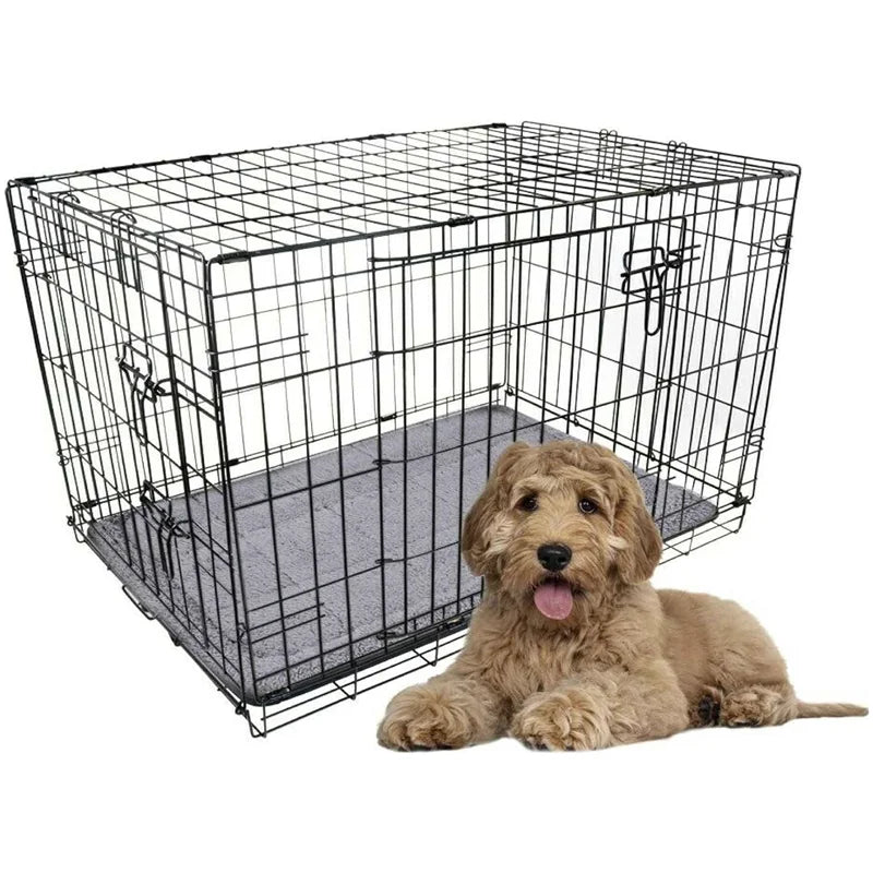 Pawise Multi Size Heavy Duty Portable Classic Wire Crate Foldable Large Outdoor Metal Kennels Collapsible Pet Dog Training Ca