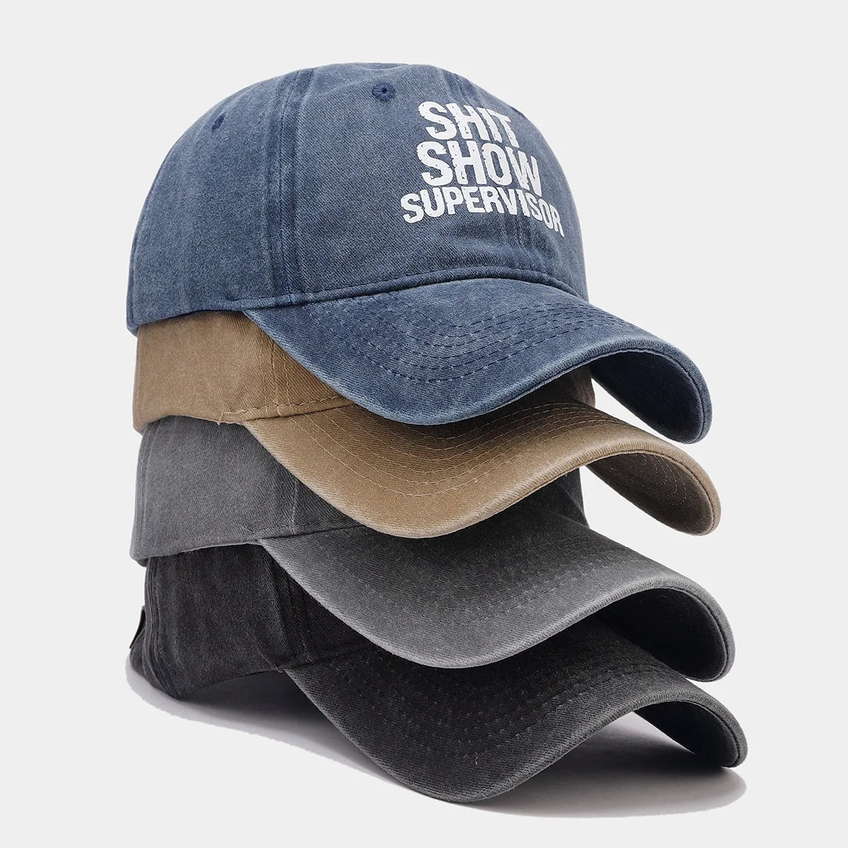 New Embroidered Men Baseball Hat Women Summer Visor Hat Outdoor Recreational Sports Fishing Washed Caps