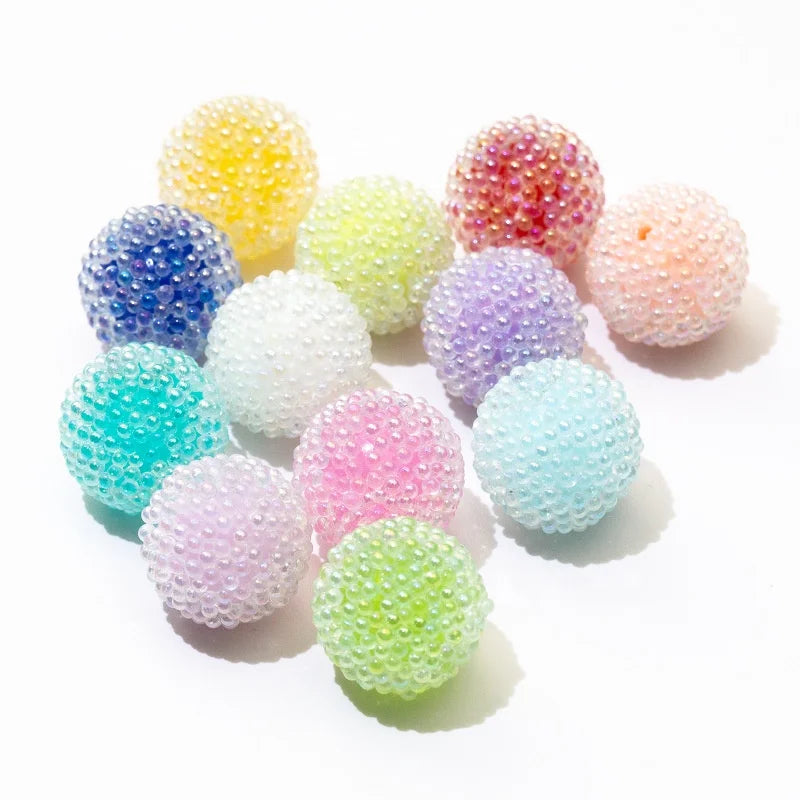 10pcs/bag 20mm Rhinestone Bubblegum Acrylic Beads for Beaded Pen Making