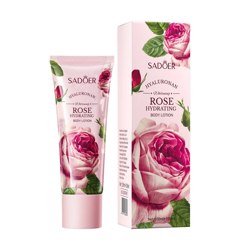 Customizabel Logo SADOER Rose Fragrance Hydrating Whitening Body Lotion Anti Chapped Brightening Hand Cream