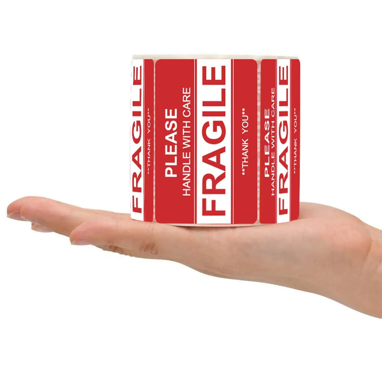 Waterproof PLA Self-Adhesive Shipping Box Fragile Stickers Warning Customizable for Your Needs