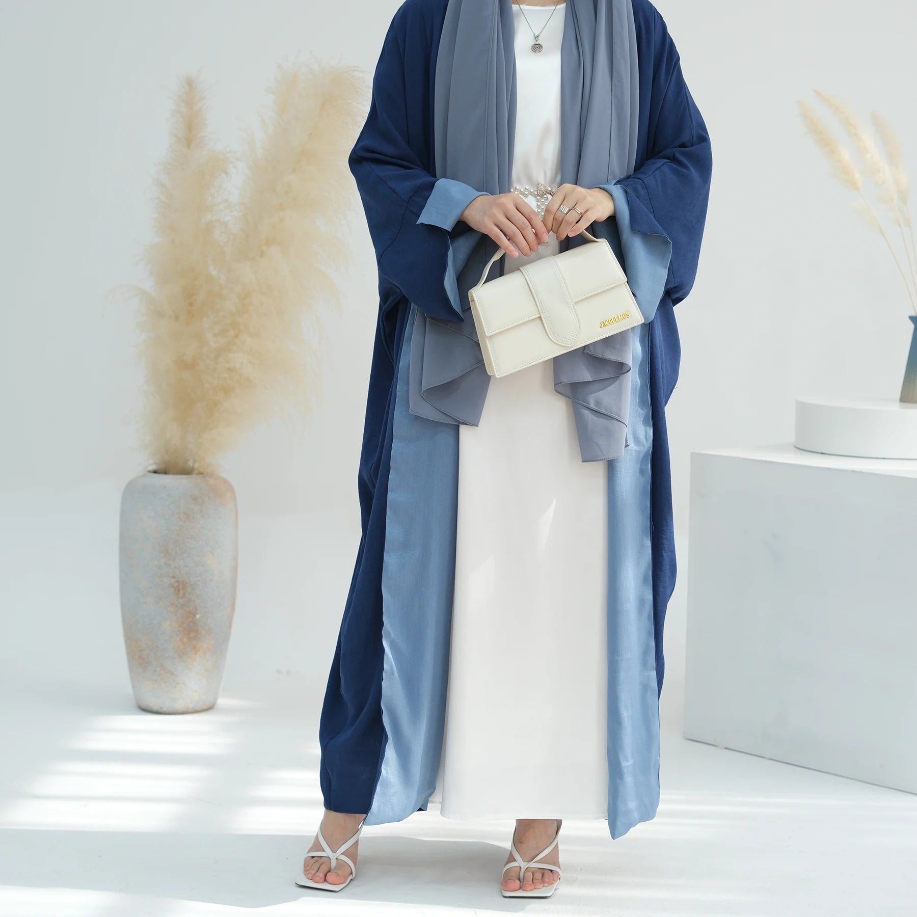 Loriya 2026 Islamic Clothing Linen Reversible Cardigan Women's Dresses Open Abaya Women Muslim Dress Dubai Abaya Eid Ramadan
