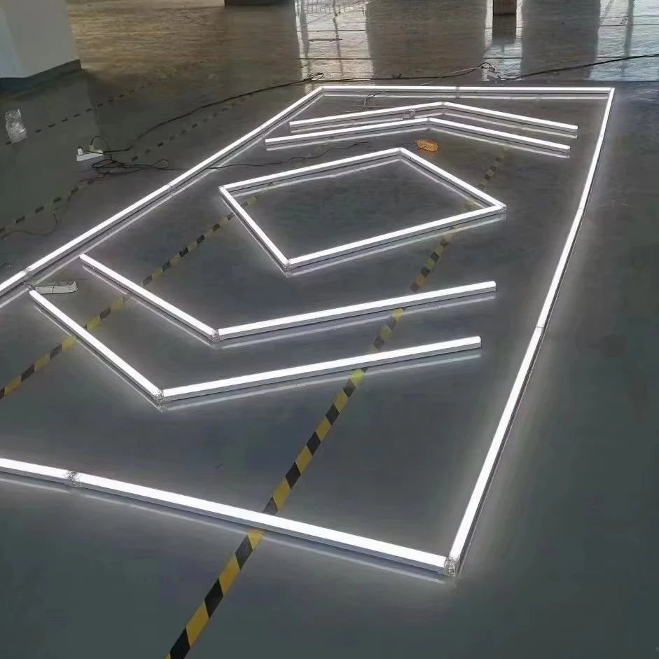 New Auto Spa Equipment High Performance Garage Hexagon Light Car Detailing Garage Ceiling Lights