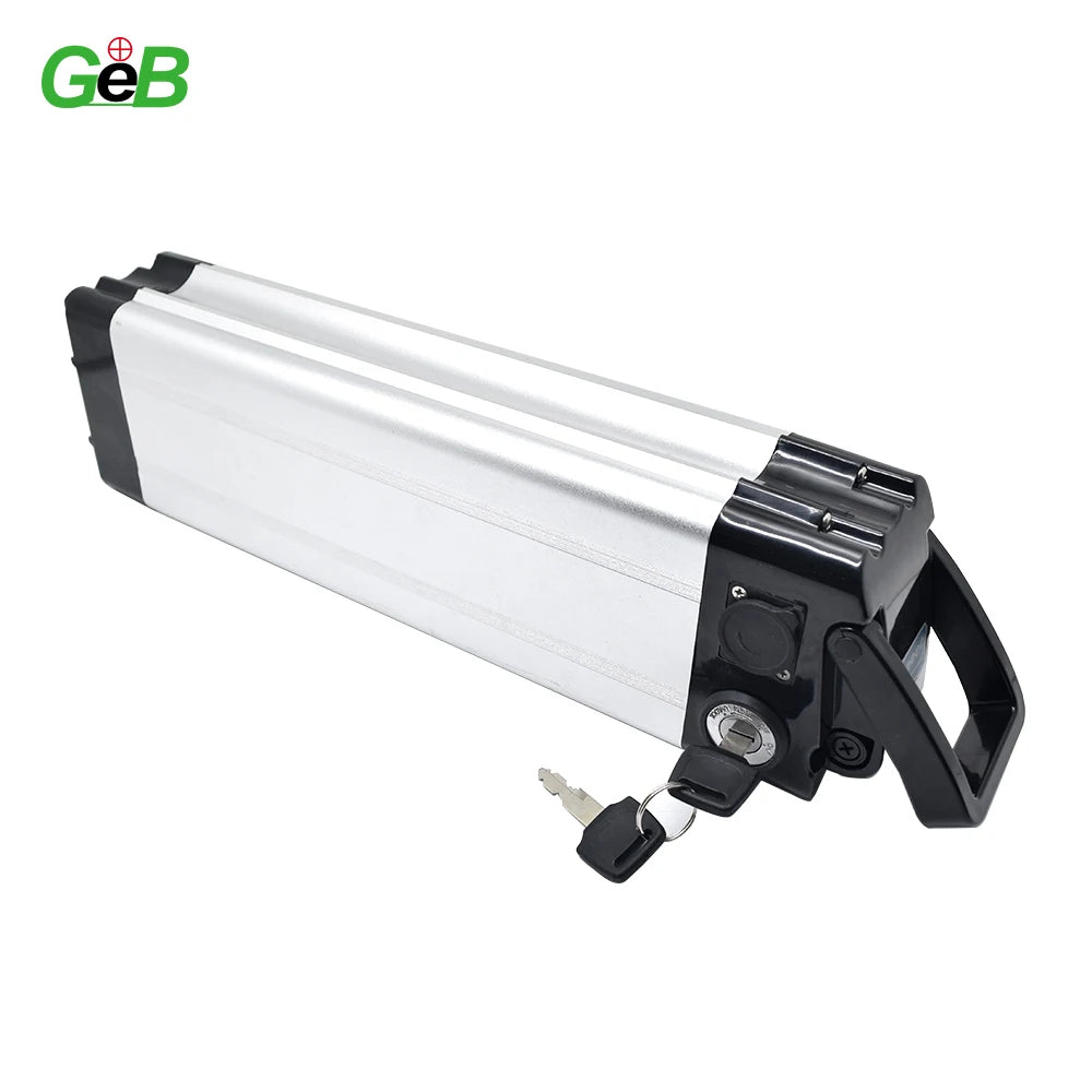 GEB Silver Fish Ebike 18650 Lithium Battery Pack 36V 48V 10Ah 13Ah 15Ah 17.5Ah 20Ah 25Ah 250W 1000W Electric Bicycle Batterie