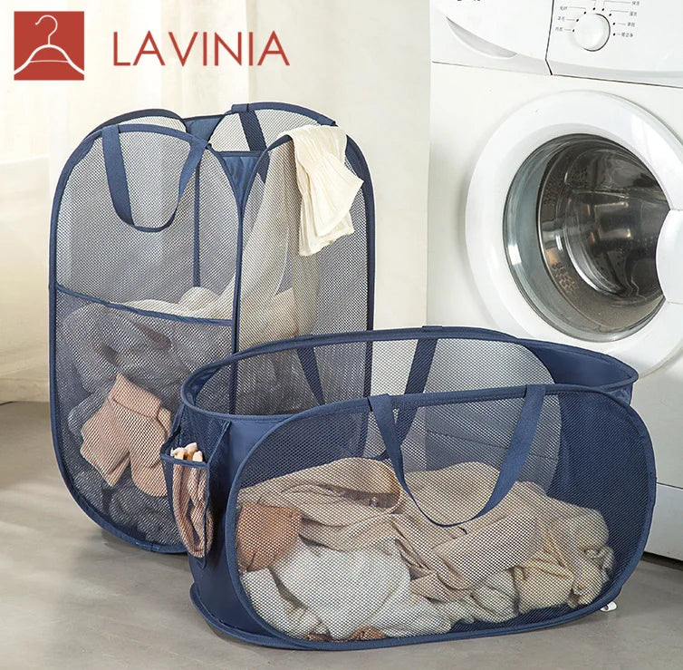 Lavinia Lightweight Collapsible Laundry Storage Basket Easy-to-Open Pop-up Fold Mesh for Home Use Available for Wholesale