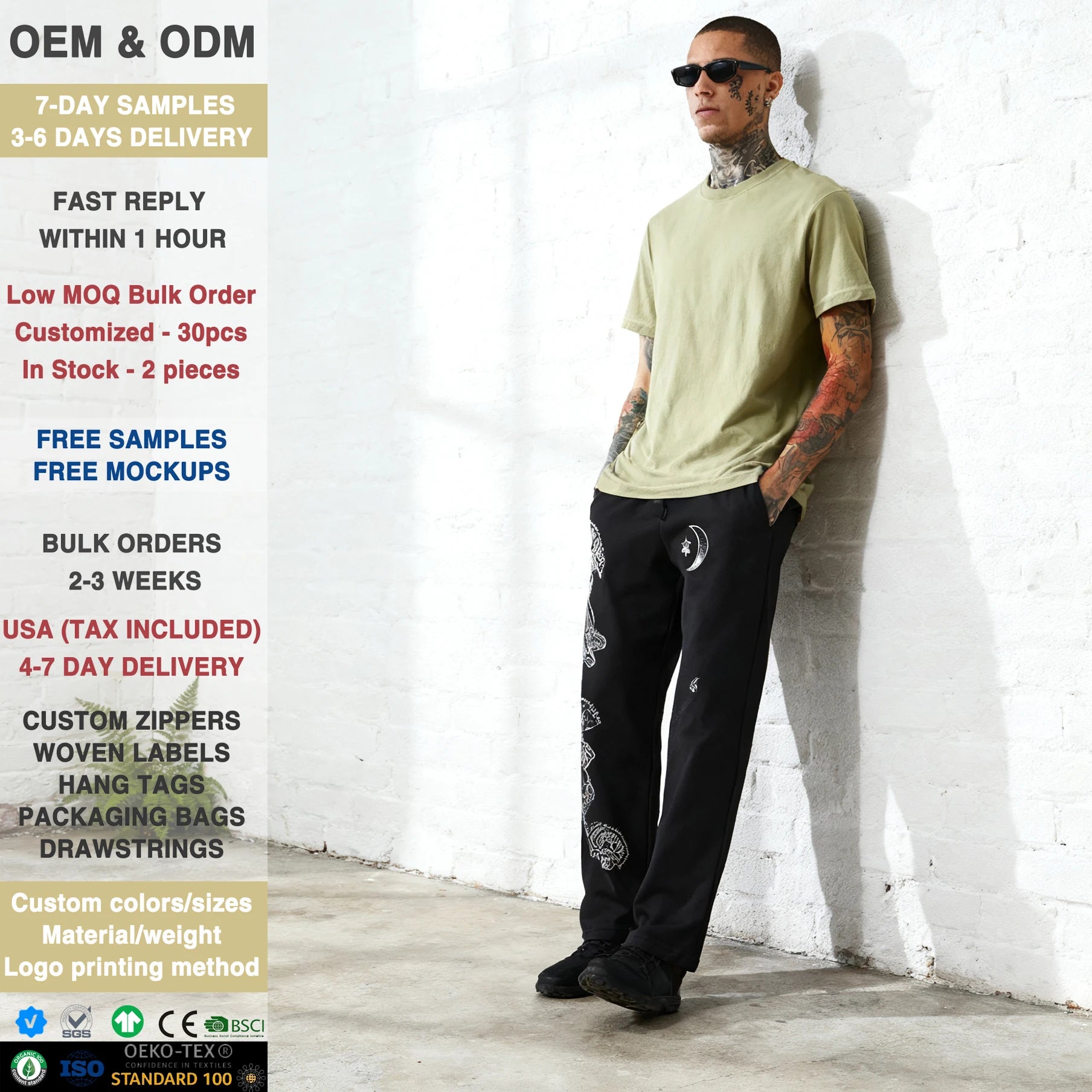 Wholesale 100% Cotton Jersey Men's Classic Crew Neck Short Sleeve T-Shirt Black Silk Screen Printed Custom Logo Blank Your Br