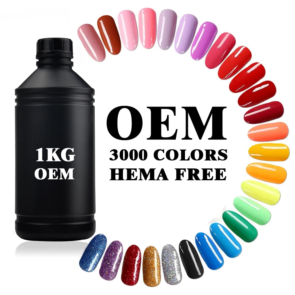 RONIKI 1KG Easy Soak UV Gel Nail Polish MSDS Certified Non-Toxic HEMA Free Custom Logo Private Label OEM Bulk Options