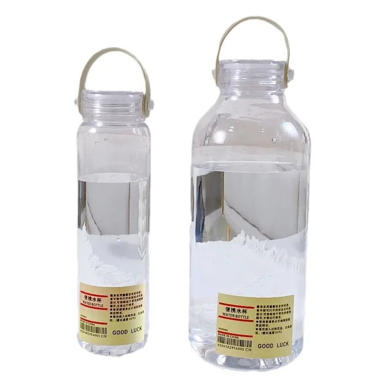 New Products Plastic Simple Clear Water Bottles 400ml 1100ml in Stock Wholesale Kids Juice Drink Cups BPA Free Gym Sport Trav