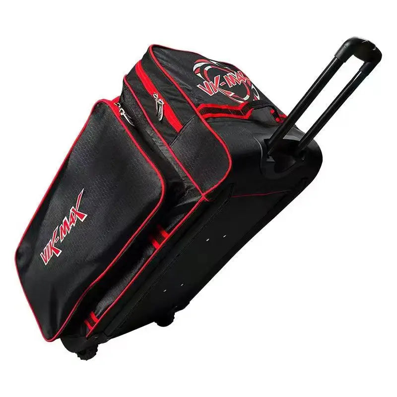 Professional VIK-MAX Extra-Large Ice Hockey Ball Bag 41x42x81cm Wear-Resistant Waterproof with Pull Rod Wheels Player Equipme