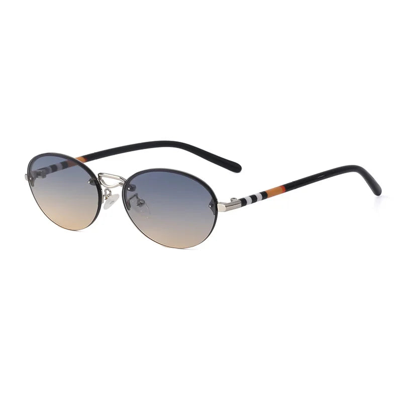 Fashion Trending Style Sun Glasses UV400 Sunglasses Rimless Sun Glasses Small Frame Circle Glasses Sunglasses Women