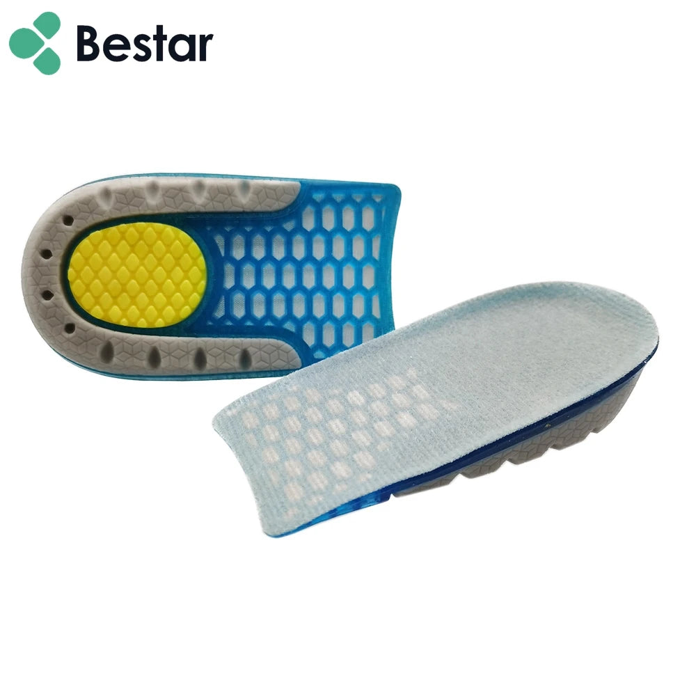 2.5cm Cushioned Silicone Insole Cushioned Heel Pain Relief Gel Insole