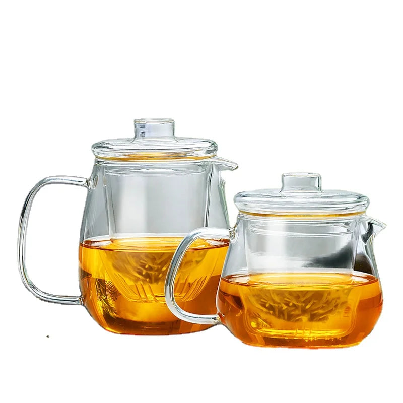 High Borosilicate Penguin Shaped Heat Resistant Glass Teapot with With Filter Lid 500 650ml Glass Cup Tea Mug for Drinking