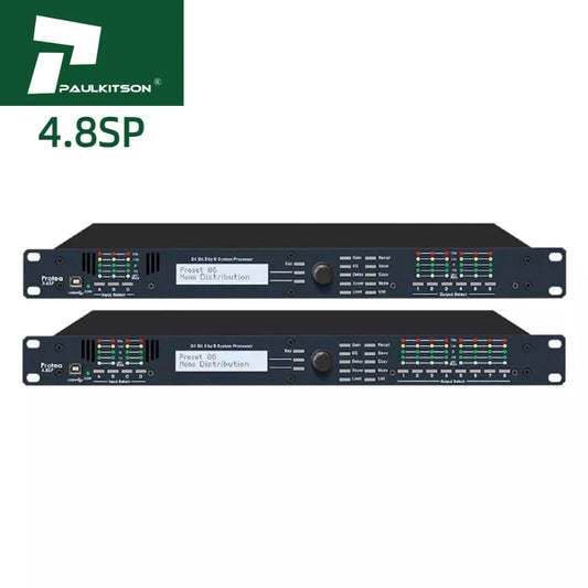 Paulkitson Metal Audio Processor Dsp 4.8SP 4-in 8-out Audio Speaker Management & Effects Processor