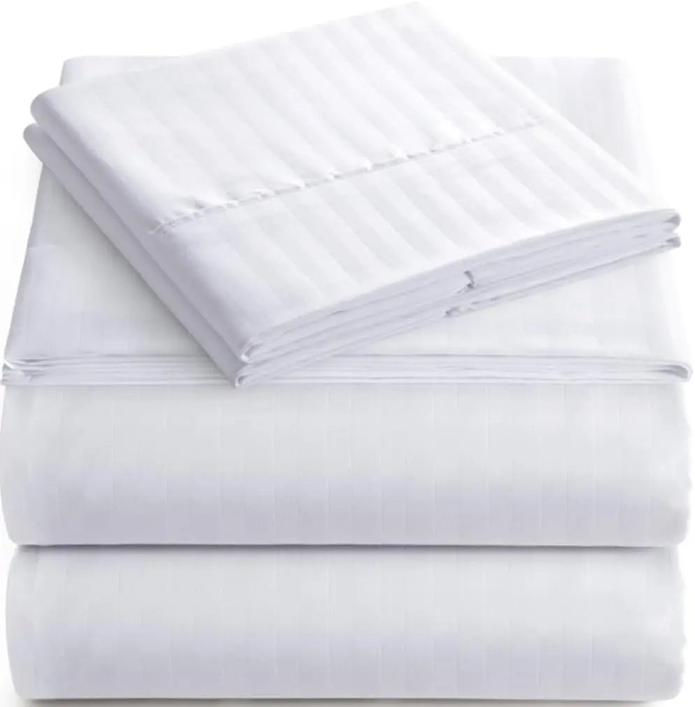 Egyptian Cotton Microfiber Fabric 200TC Anti-Dust Mite Stitching Customizable Hotel Bed Sheets Set