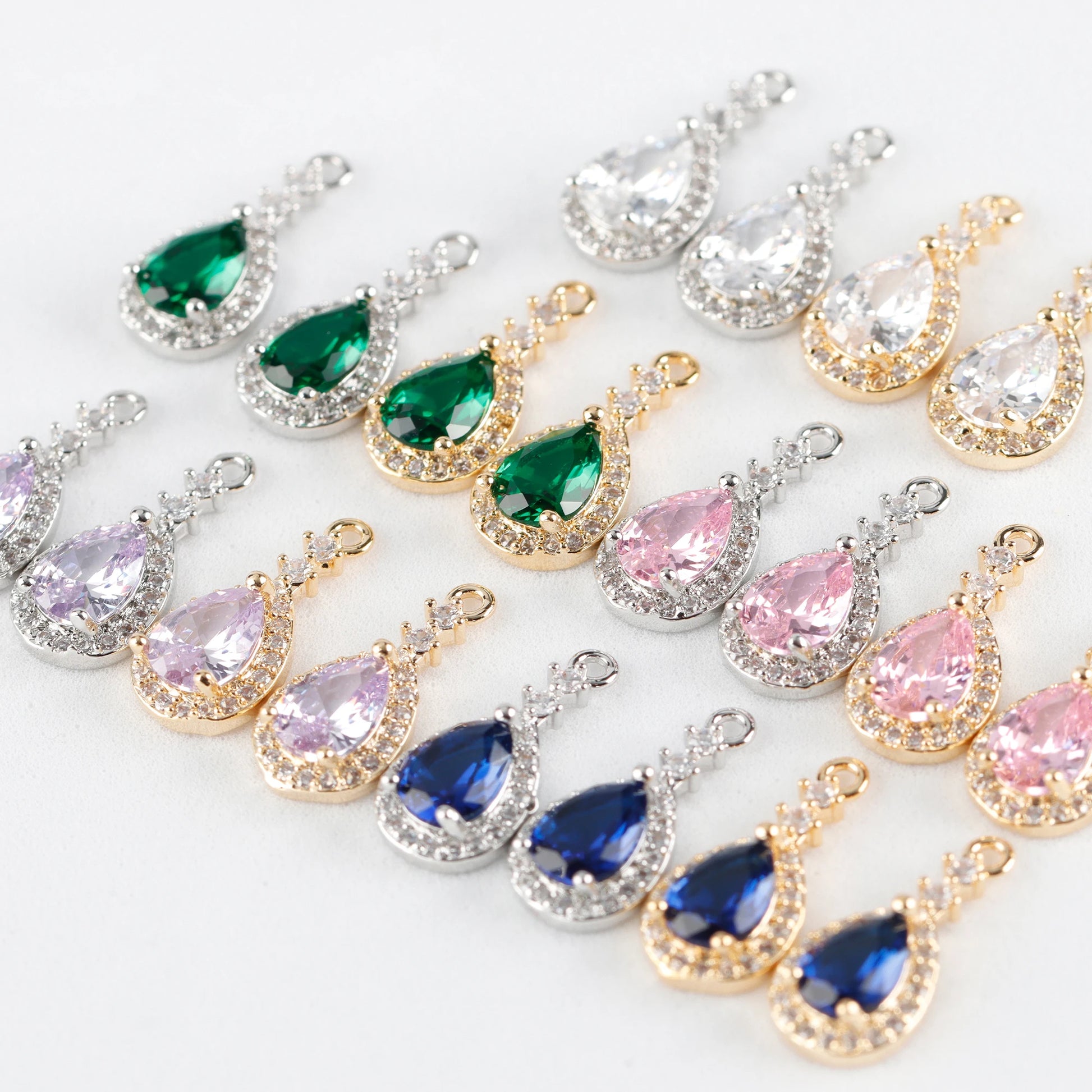 M927 10pcs/Lot Metal DIY Jewelry Making Accessories 18k Gold Rhodium Plated Zirconscopper Nickel Free PASS REACH Packed in Ba