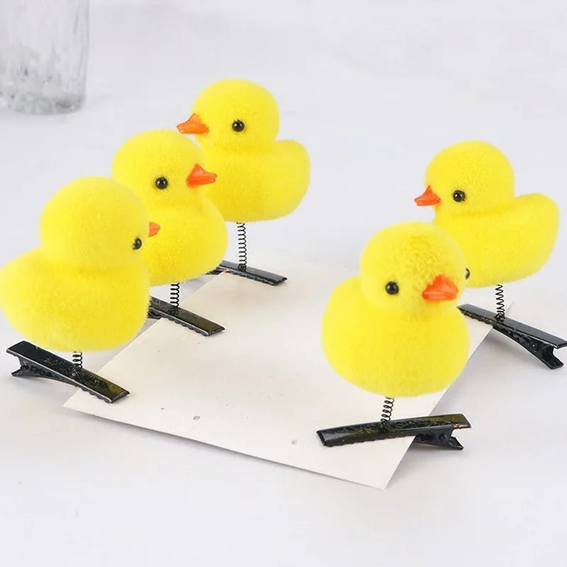 Cartoon Yellow Duck Spring Hair Clip With Cute Personality Children's and Women's Hair Accessories Headwear Market Goods