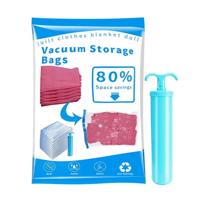 OEM Factory Seal Multifunction Vacuum Storage Bags Classic Transparent Compression Clothing Bag Set for Household Travel Pack
