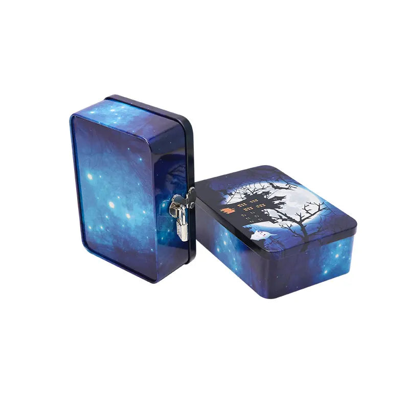 Custom Recyclable Metal Box Packaging for Children's Safety Lock Game Card Jigsaw Toy Customized Color 4 Color Offset Printin