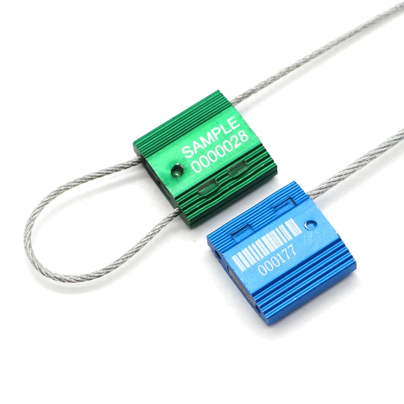 JCCS002 High Security 1.5/1.8/2.5/3.5mm Steel Seal Cable Steel Security Cable Seals with Metal Strap