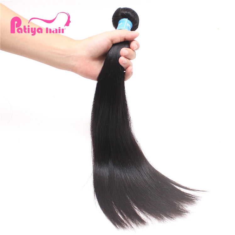 Natural 1B Color Cuticle Aligned Bone Straight Remy Hair 12A Grade Machine Double Weft Indian Bundles Vendor PayPal Accepted