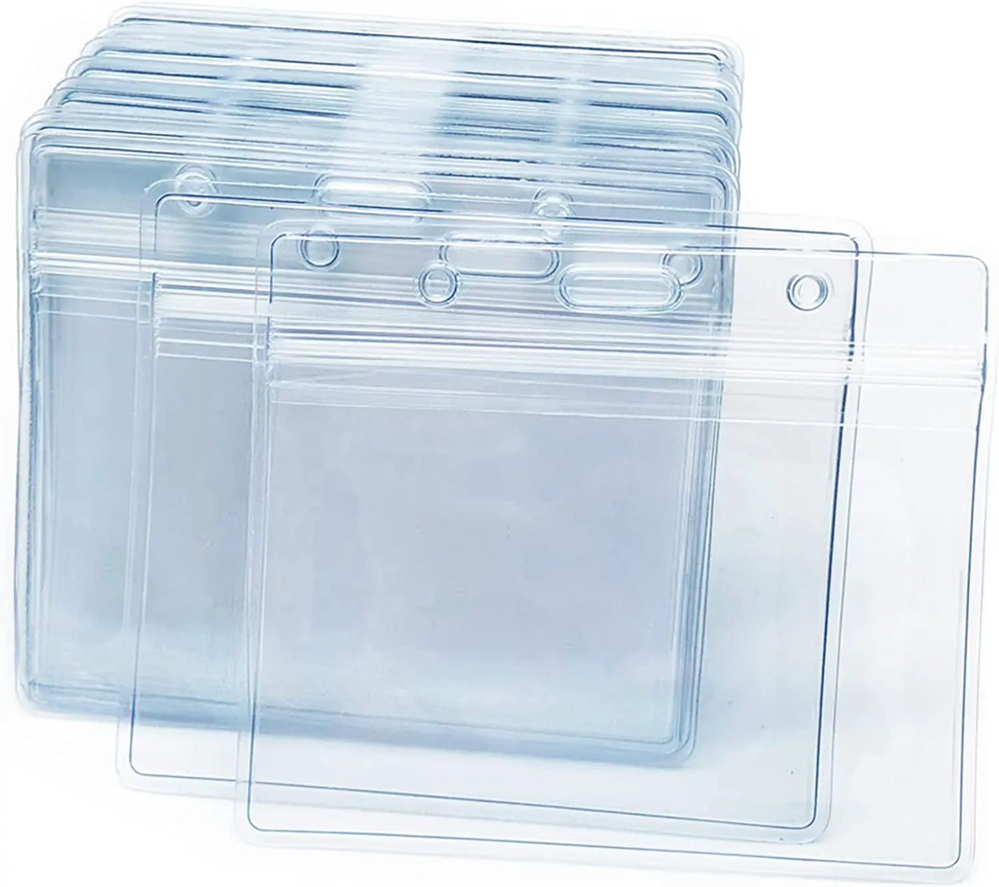 Wholesale Transparent Soft PVC Card Sleeve Waterproof Durable Name Tag ID Card Holders for Exhibition
