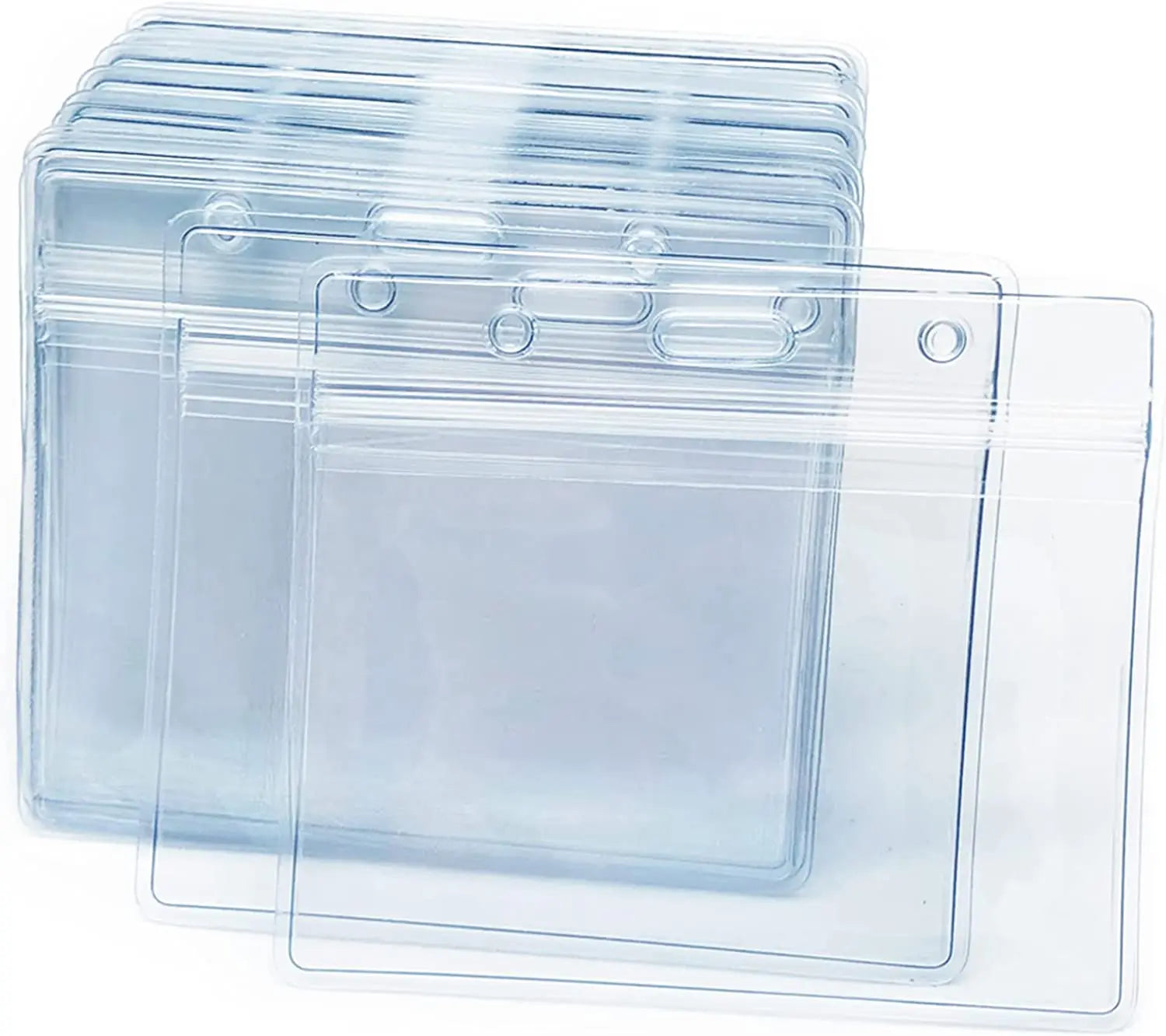 Wholesale Transparent Soft PVC Card Sleeve Waterproof Durable Name Tag ID Card Holders for Exhibition