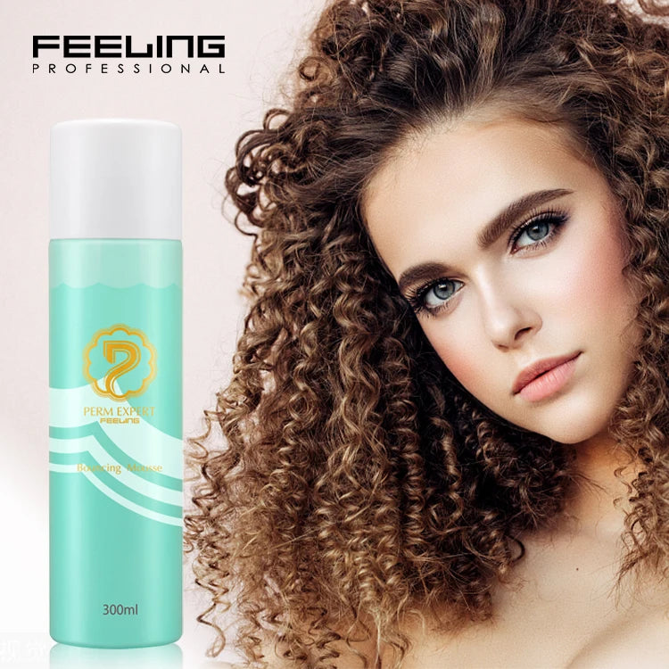 Feeling Expert Smooth Moisture Curl Protected Nutrition Balanced Glossy Protection Waves Bouncing Mousse for Perming