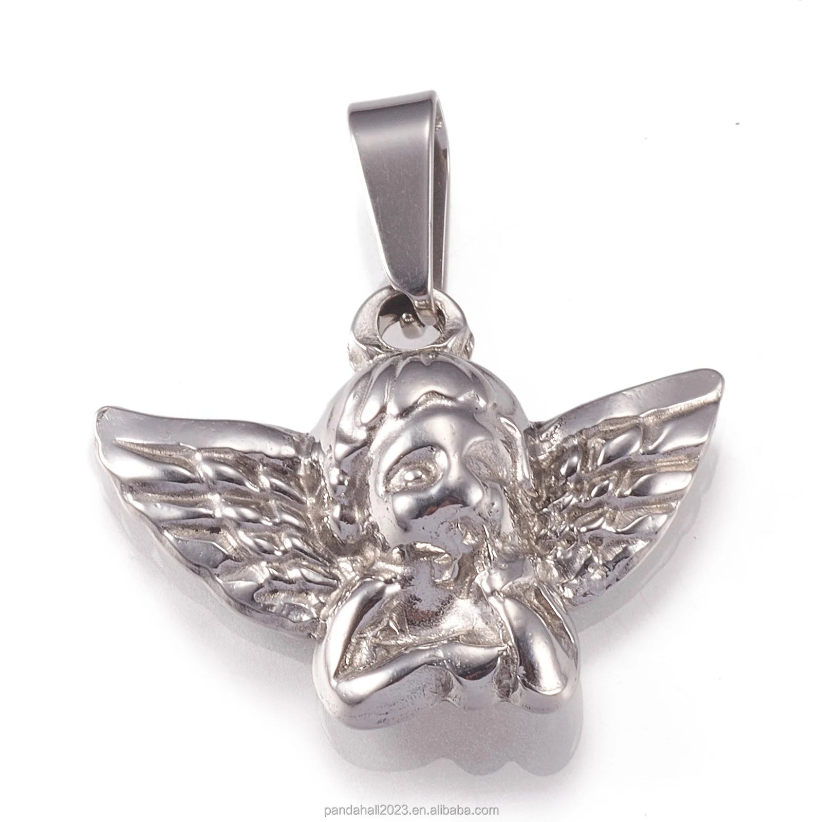 10 Pcs Children's Angel Stainless Steel Color 201 Trendy Gift Pendants