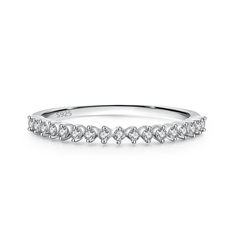 Ada Jewelry Rhodium Plated Les Bijoux 925 Sterling Silver Jewellery Ladies Minimalist Ring