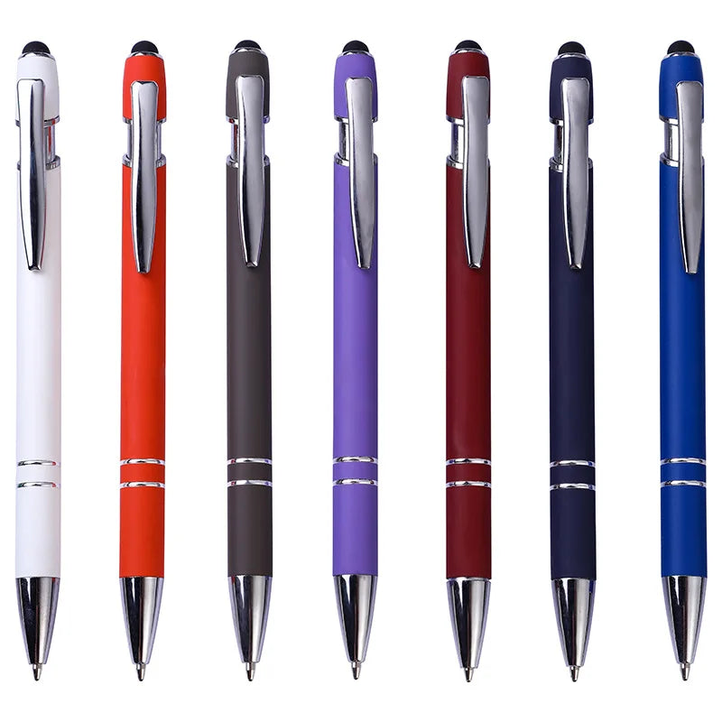 Promotional Customized Logo Rubber Metal Ballpoint Pen Click Pen