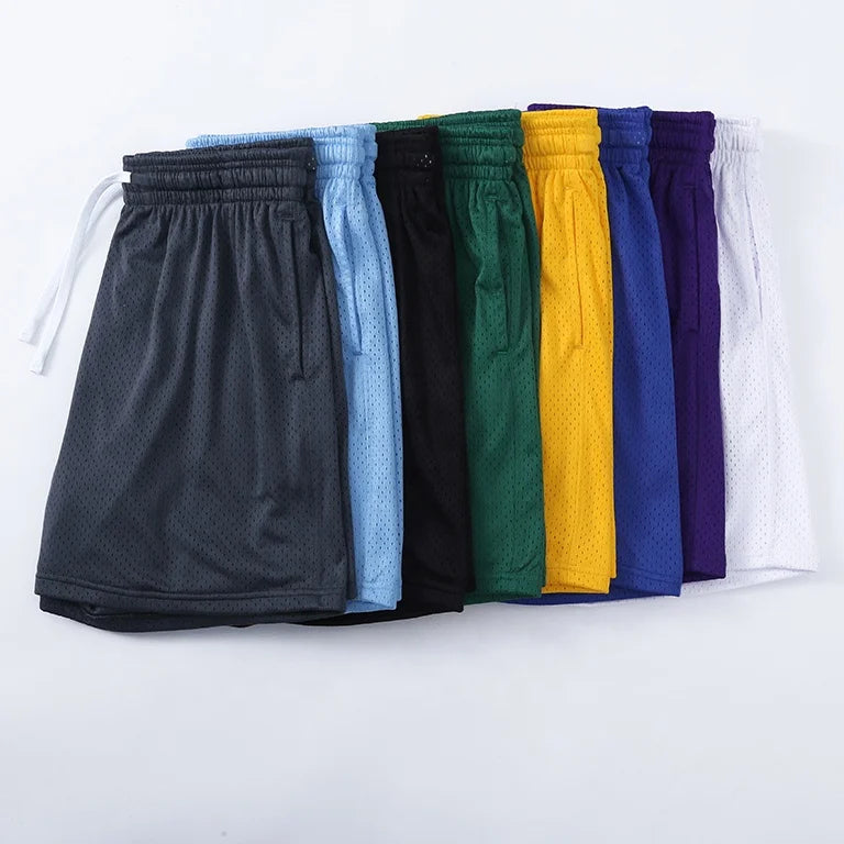 Summer Blank Sport Sublimation 100% Polyester Printed Luxury Unisex Gym Mesh Shorts for Men Custom Men's Basketball Shorts