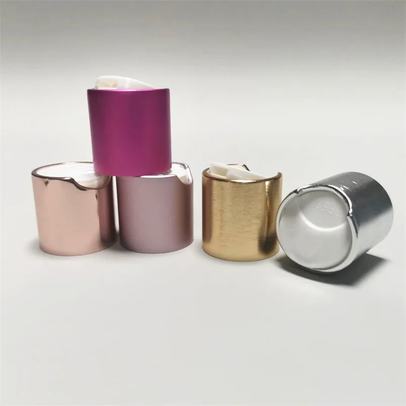 24 28/410 Disc Top Cap 24 28/415mm Pink Aluminum Plastic Custom Plastic Gold Press Disc Top Cap