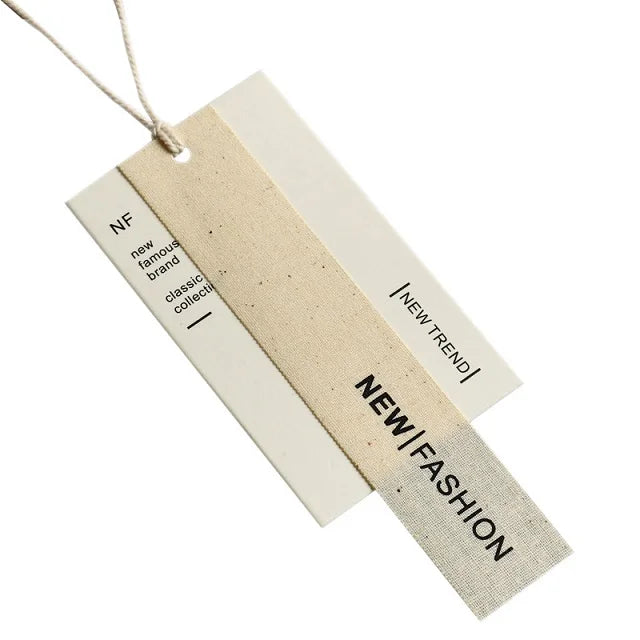 Eco-friendly Recycled Customized Paper Swing Tickets Garment Bags Shoes Hang Tags Rivet Security Custom Color Logo Custom Siz