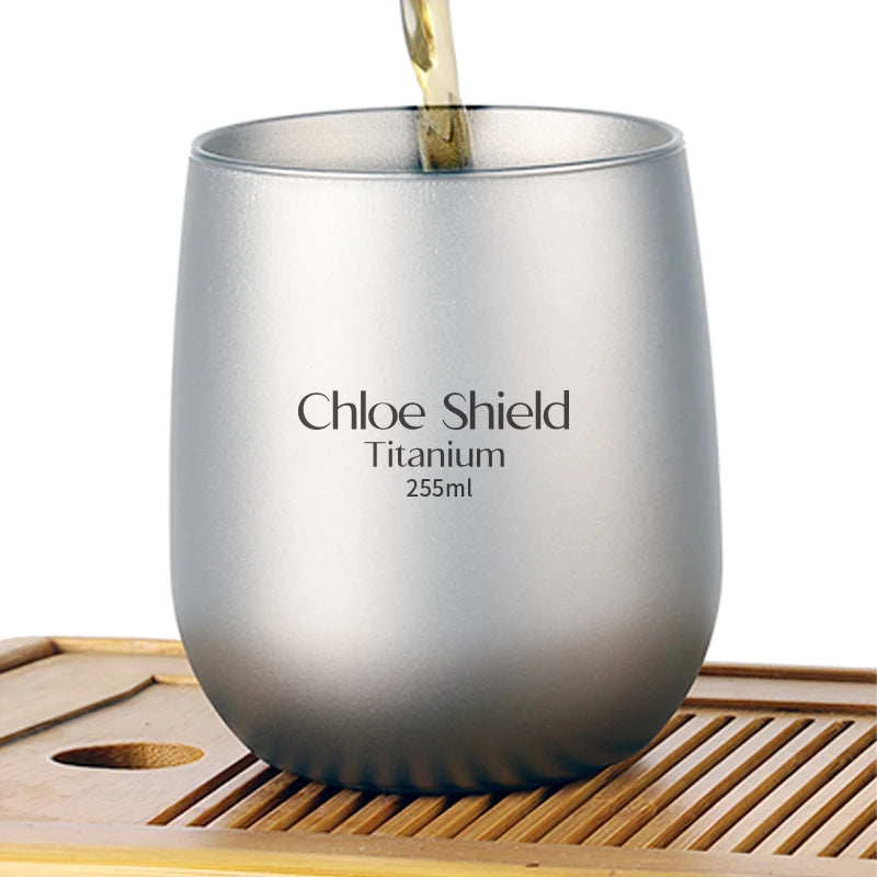 255ml Titanium Double Wall Insulated Metal Beer Mug for Home Outdoor Camping Hiking Picnic Tea & Coffee Cups