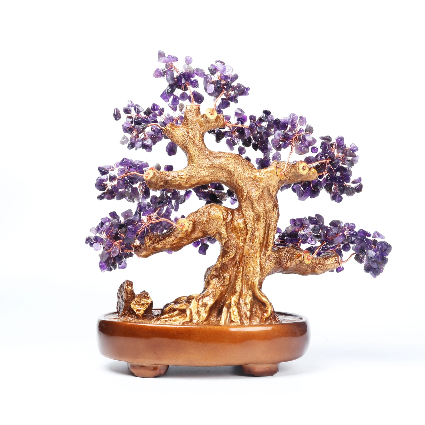 Feng Shui Home Decor Natural Rose Quartz Amethyst Citrine Crystal Polished SHINING Brand Money Lucky Fortune Tree for