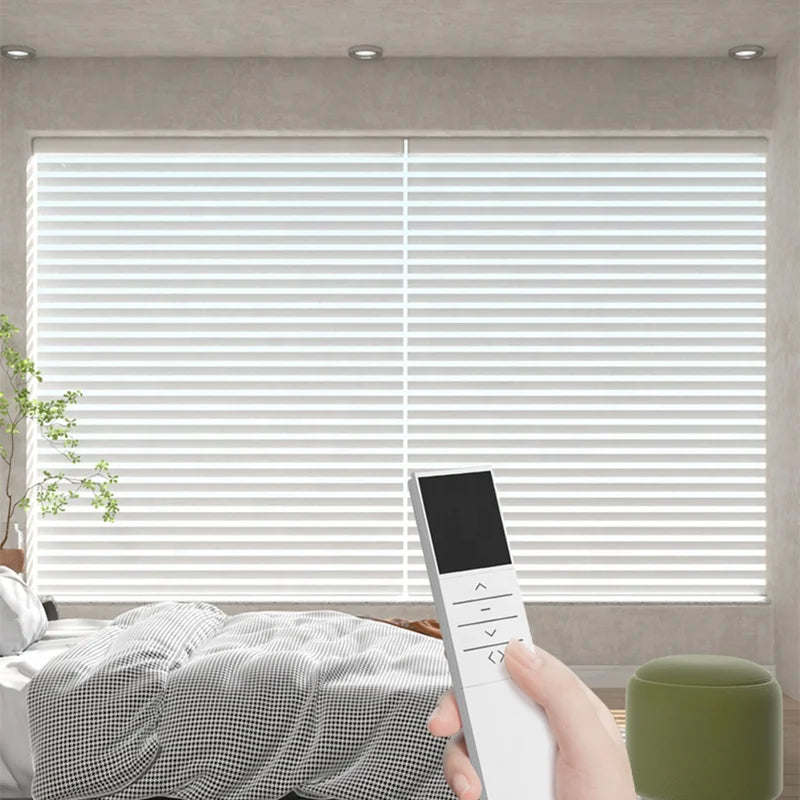 Durable Waterproof Light Filtration Shutter Roller Blinds Motorized Automatic Shangri-la Blinds