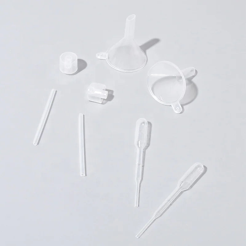 2024 New Arrival Ready to Ship clear Plastic Tools Funnels Droppers and Perfumes Come in a Complete Accessory Set