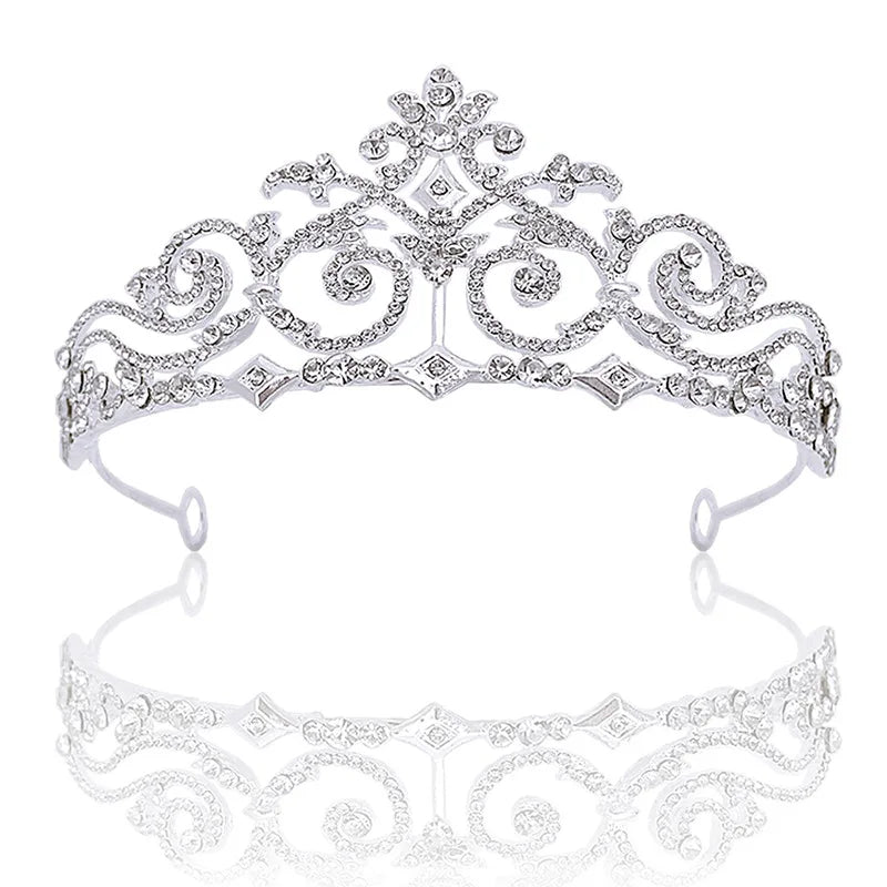 Wholesale Wedding Rhinestone Crowns Quinceanera Party Hair Accessories Bridal Crowns Pageant Rhinestone Tiaras for Little Gir
