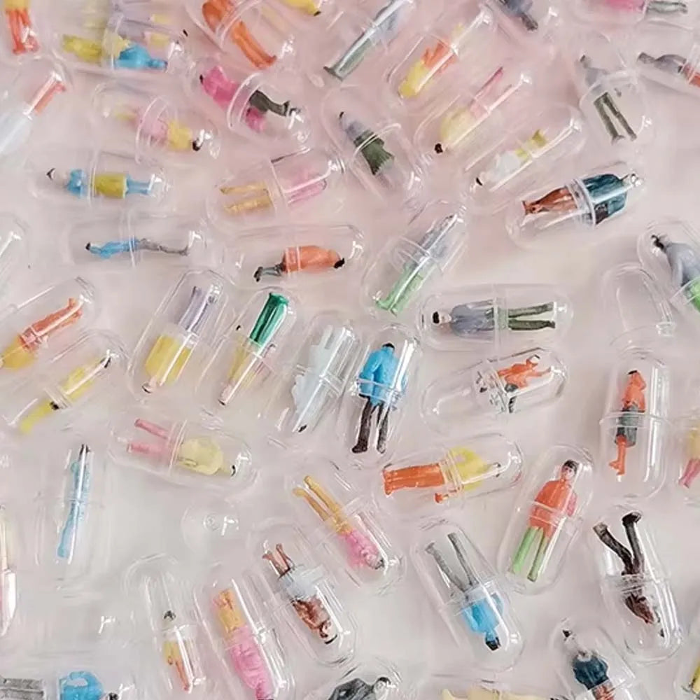 100pcs Diy 3D Mini Resin Capsule Miniatures Accessories Cabochon Flatback Craft Material Scrapbooking Planar Crafts
