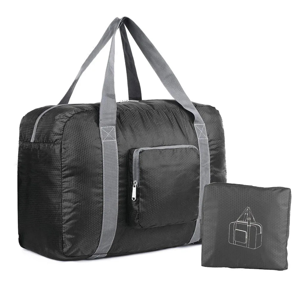 Foldable Travel Luggage Storage Sports Gym Water Resistant Nylon Ripstop Duffle Bag Weekender Bags Carry on Bag for Men Women